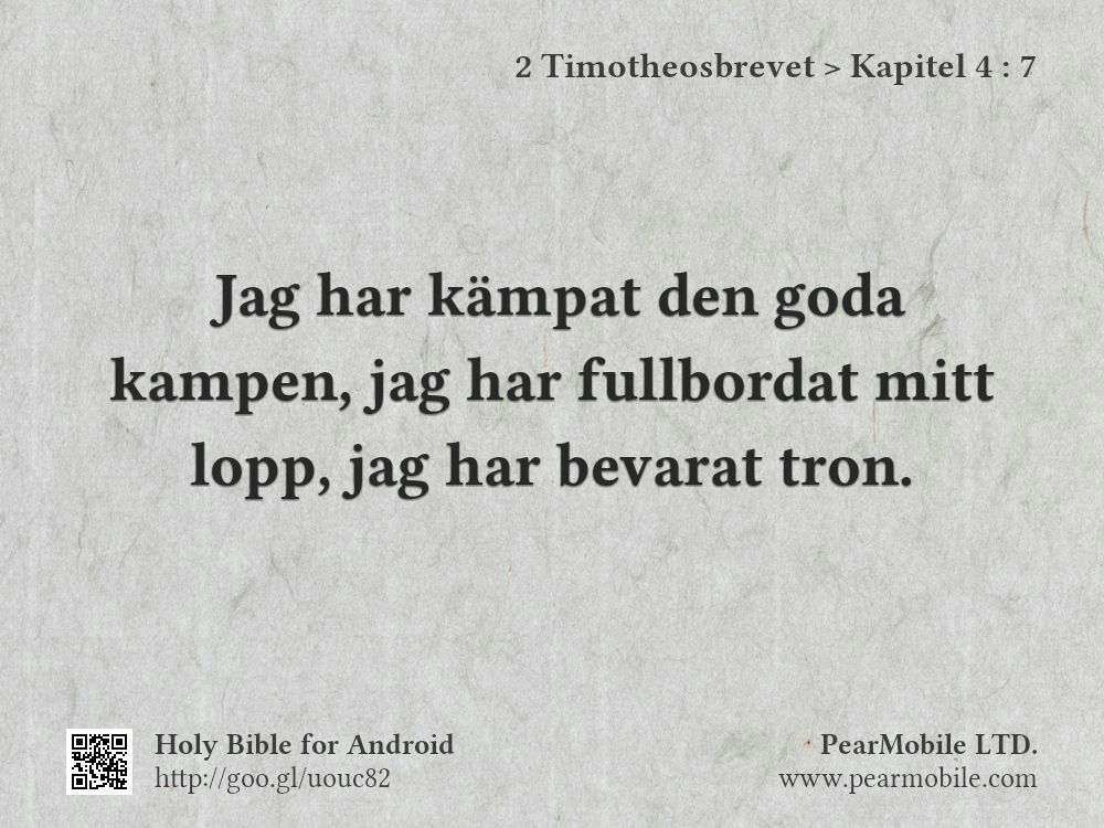 2 Timotheosbrevet, Kapitel 4:7